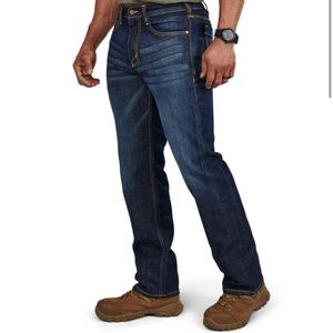 NWT 5.11 + Tactical 32x32 blue Defender flex denim jeans Straight leg